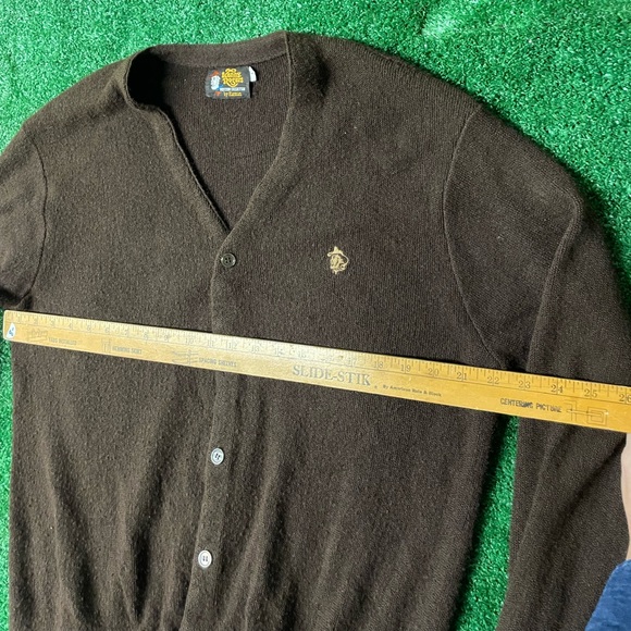 Kenny Rodger’s Vintage 1970’S Button up Sweater embroidered Brown Size L - Picture 6 of 8
